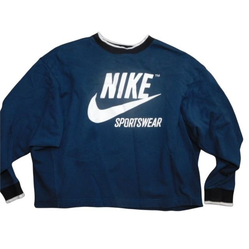 Nike Blue and White Sportswear Top